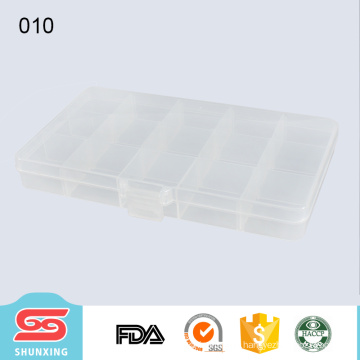 best price transparent compartment box small parts organizer with lock